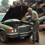 car mechanic repair good car in salvage yards
