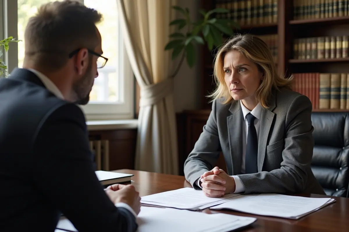 personal injury victim reviewing case details with experienced legal professional