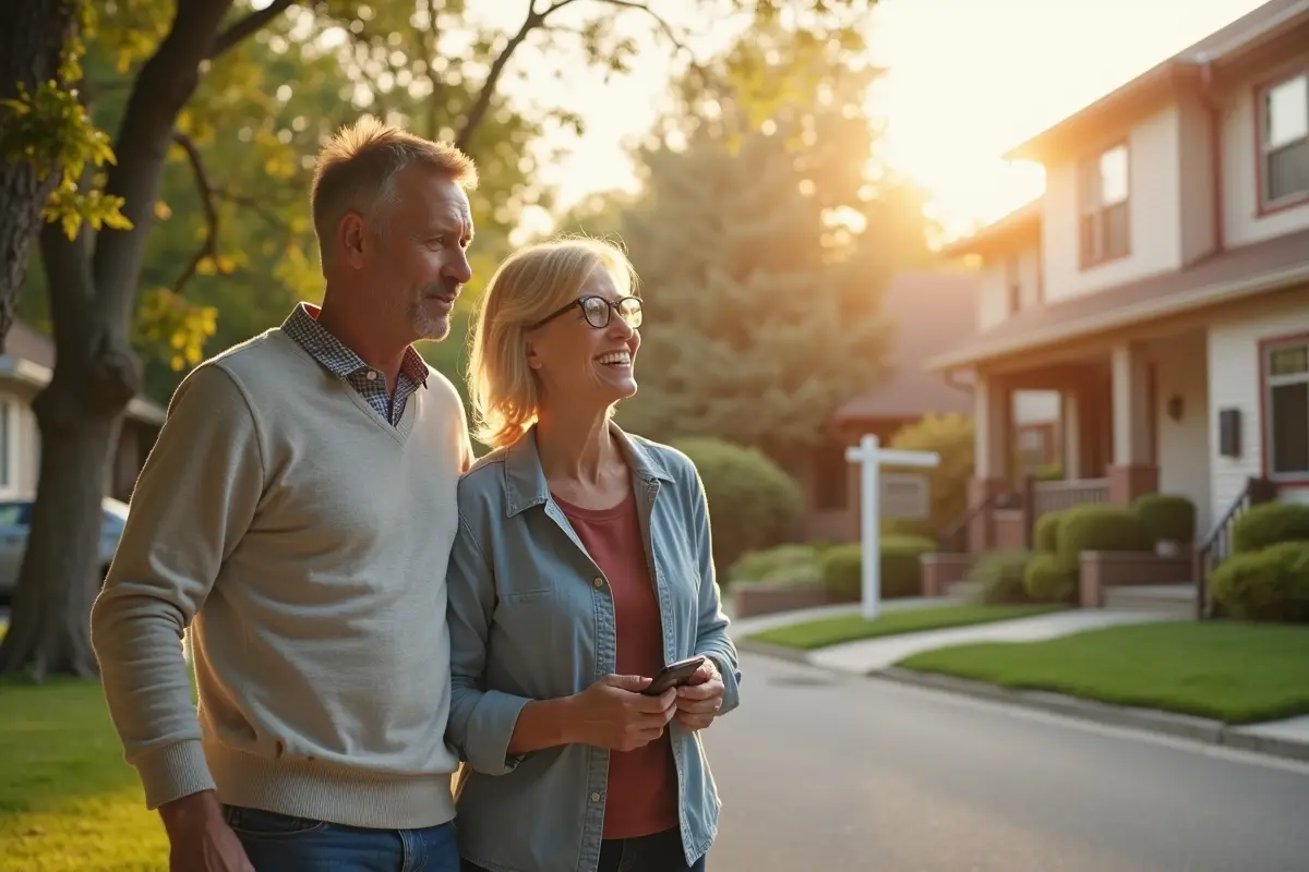 couple considering important factors while house hunting for new home